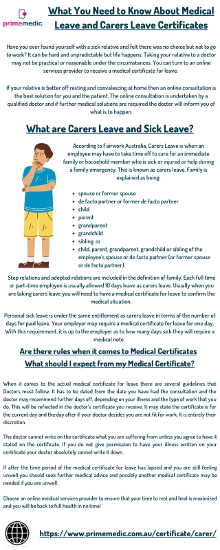 What You Need to Know About Medical Leave and Carers Leave Certificates