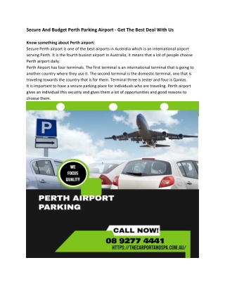 The Car Port and Spa-Perth Airport Parking