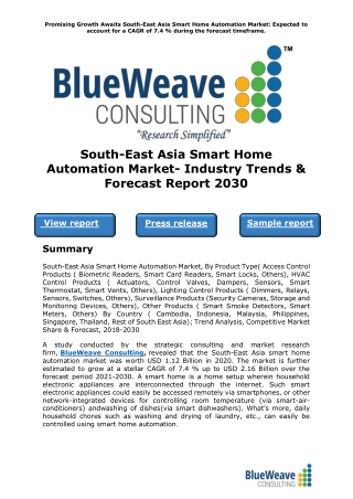 South-East Asia Smart Home Automation Market