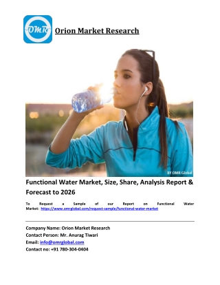 Functional Water Market Trends, Size, Competitive Analysis and Forecast 2020-202