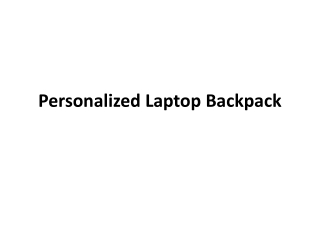 Personalized Laptop Backpack