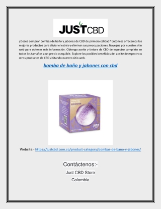 Bombas de baño y Jabones de CBD