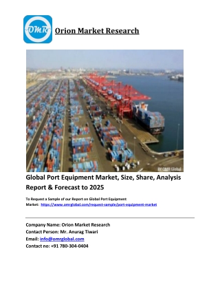 Global Port Equipment Market Trends, Size, Competitive Analysis and Forecast 201