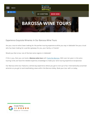 Barossa Wine Tours