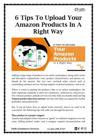 6 Tips To Upload Your Amazon Products In A Right Way