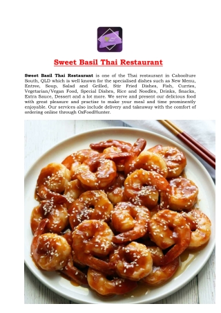 5% off - Sweet Basil Thai Restaurant Caboolture South Delivery, QLD