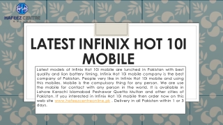 Buy Infinix Hot 10i mobile model in Lahore Pakistan