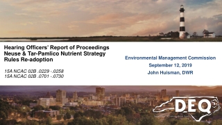 Environmental Management Commission September 12, 2019 John Huisman, DWR