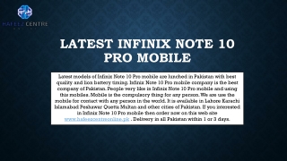 Buy Infinix Note 10 Pro mobile model in Lahore Pakistan
