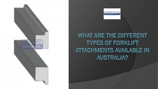 What are the different types of Forklift Attachments available in Australia