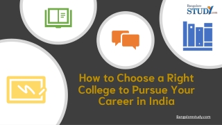 How to Choose a Right College to Pursue Your Career in India