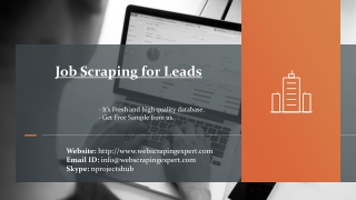 Job Scraping for Leads