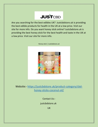 Honey stick | Justcbdstore.uk