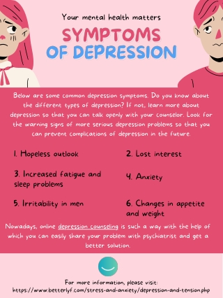 Symptoms of depression | Depression counseling