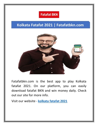 Kolkata Fatafat 2021 | Fatafatbkn.com