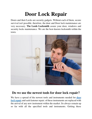 Door Lock Repair