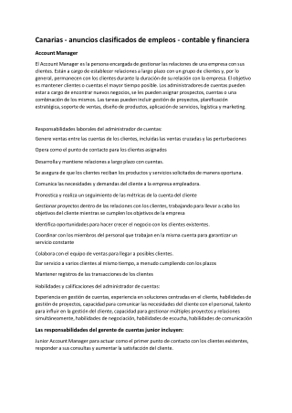Canarias empleos -contable y financiera
