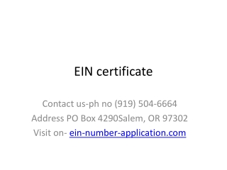 EIN certificate