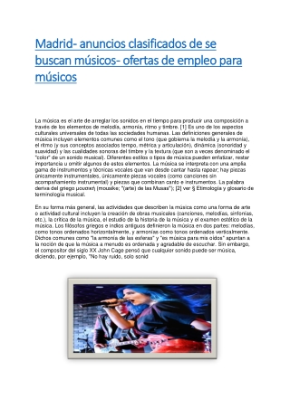 Madrid - anuncios clasificados de se buscan músicoss