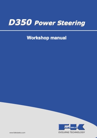 FIAT KOBELCO D350 CRAWLER DOZER Service Repair Manual
