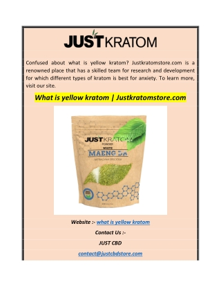 What is yellow kratom  Justkratomstore