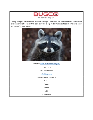 Dallas Pest Control Company  Bugco.org