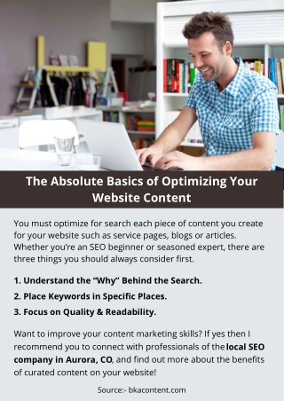The Absolute Basics of Optimizing Your Website Content