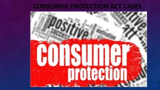 Consumer Protection Act Cases