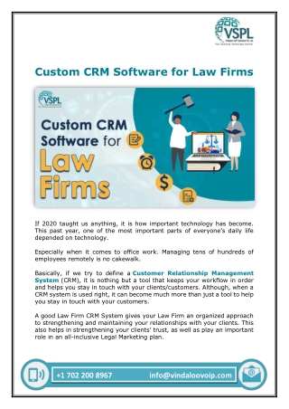 Custom CRM Software for Law Firms