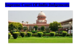 Supreme Court of India Judgements