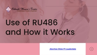 Use of RU486 and How it Works - Abortion Clinic Ft Lauderdale