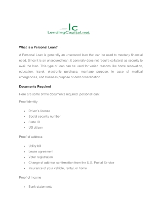 How to Get an Instant Personal Loan Online - Lending Capital