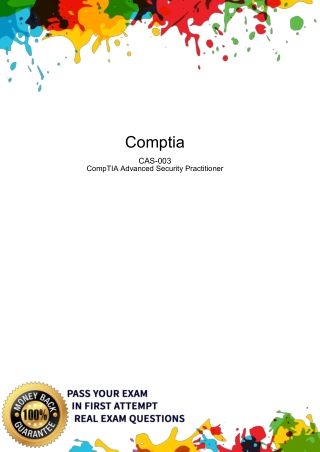 CompTIA CAS-003 dumps PDF -  100% passing Guarantee