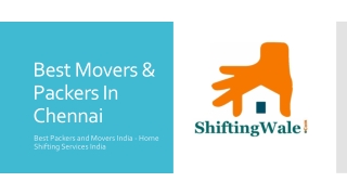 Best Movers and Packers in Chennai