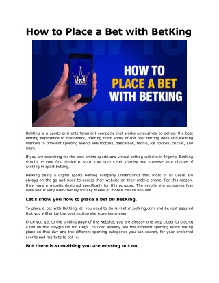Nigeria sport betting