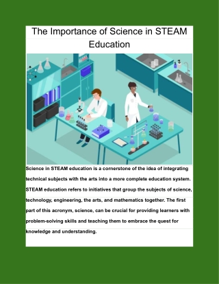 The Importance of Science in STEAM Education