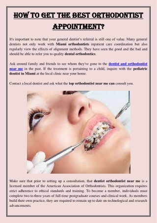 HOW TO GET THE BEST ORTHODONTIST APPOINTMENT