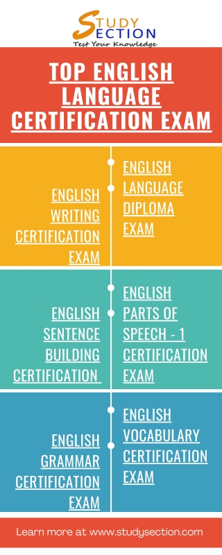 English Vocabulary | English Grammar  | English Sentence Building Certification