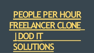 Best People Per Hour Clone Script - DOD IT SOLUTIONS