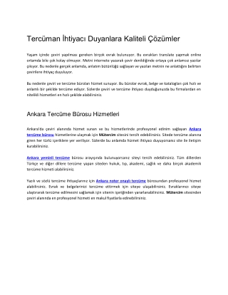 Tercüman İhtiyacı Duyanlara Kaliteli Çözümler
