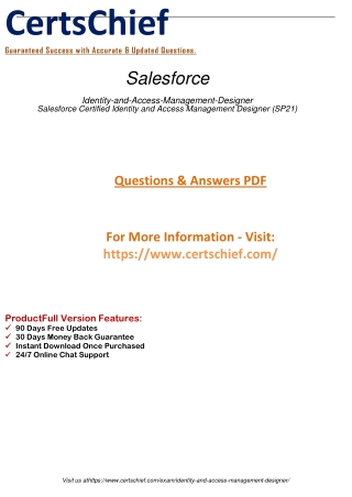 How to pass Identity-and-Access-Management-Designer Exam Salesforce
