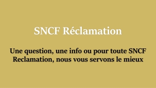 SNCF Reclamation