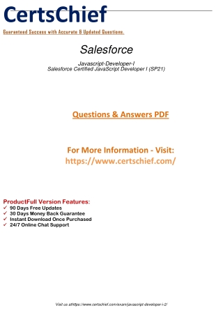 JavaScript-Developer-I Empowering JavaScript Developers to Build on Salesforce