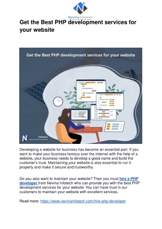 Get the Best PHP development services for your website