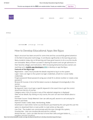 How to Develop Educational Apps like Byjus