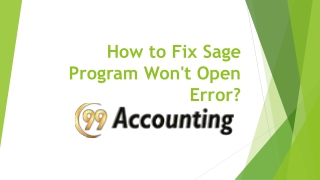 sage 50 2020 won't open