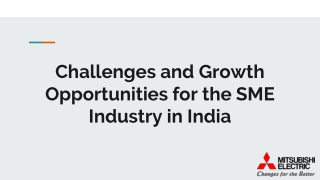 Challenges and Growth Opportunities for the SME Industry in India