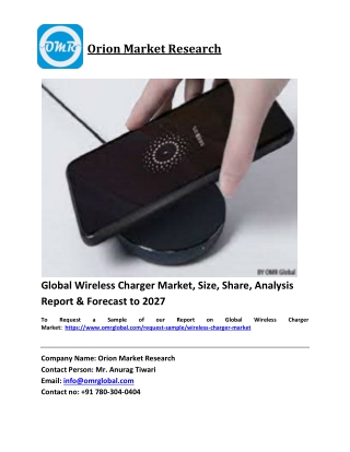 Global Wireless Charger Market Trends, Size, Competitive Analysis and Forecast 2