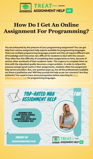 How Do I Get An Online Assignment For Programming_