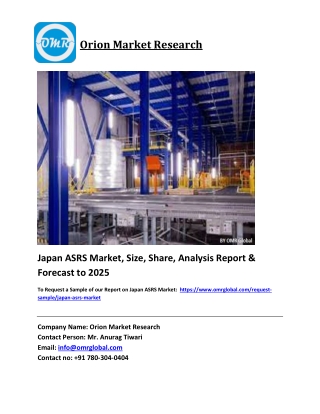 Japan ASRS Market Trends, Size, Competitive Analysis and Forecast 2019-2025